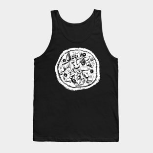 Detailed Drawing of Pizza Pie Tank Top
